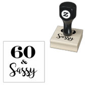 Zestig en sassy 60ste verjaardag rubberstempel (Gestempeld)