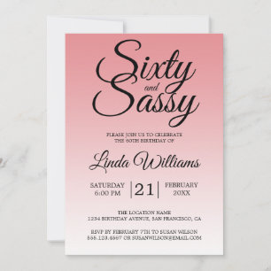 Zestig en Sassy Strawberry Ice 60e verjaardag Kaart
