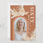 Zestig en verbluffend verbrand Sinaasappel Boho Bi Kaart (Voorkant)