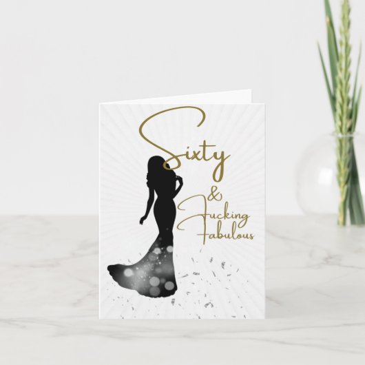 Zestig & Fabulous Hartelijk Verjaardag Kaart (Voorkant)