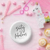 Zestig & Fabulous Minimaal 60ste Verjaardagsfeest Papieren Kommen (Feest)