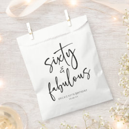 Zestig & Fabulous Minimalistisch 60e Verjaardagsfe Bedankzakje