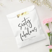 Zestig & Fabulous Minimalistisch 60e Verjaardagsfe Bedankzakje (Gezegeld)