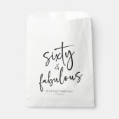Zestig & Fabulous Minimalistisch 60e Verjaardagsfe Bedankzakje (Voorkant)
