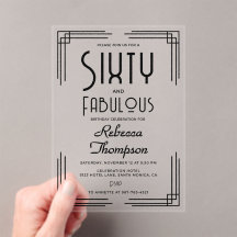 Zestig Fabulous Zwart Witte Art Deco 60ste Verjaar