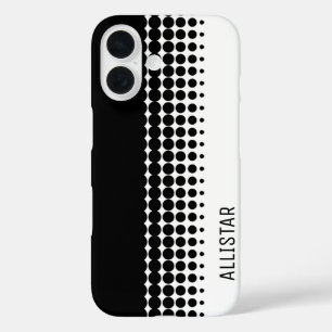 Zestig geïnspireerde retro zwart-wit iPhone 16 hoesje