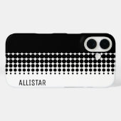Zestig geïnspireerde retro zwart-wit Case-Mate iPhone case (Achterkant (horizontaal))
