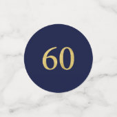 zestig | Gold & Navy Confetti 60ste verjaardagsfee (Kleine voorkant)