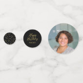 zestig | Goud & Zwart Confetti 60ste verjaardagsfe (Achterkanten)