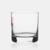 ZESTIG HEL JA! Gepersonaliseerde Roze 60ste Verjaa Whisky Glas (Links)