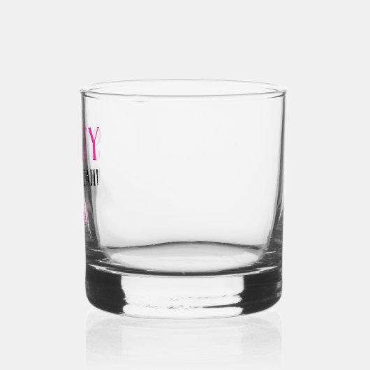 ZESTIG HEL JA! Gepersonaliseerde Roze 60ste Verjaa Whisky Glas (Links)