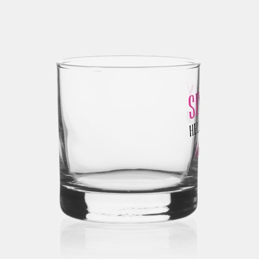 ZESTIG HEL JA! Gepersonaliseerde Roze 60ste Verjaa Whisky Glas (Rechts)