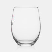 ZESTIG HEL JA! Gepersonaliseerde Roze 60ste Verjaa Wijnglas Zonder Voet (Links)