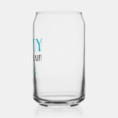 ZESTIG HEL JA! Grappig turquoise 60ste verjaardag Blikvorm Glas (Links)