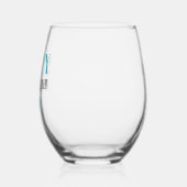 ZESTIG HEL JA! Grappig turquoise 60ste verjaardag Wijnglas Zonder Voet (Links)