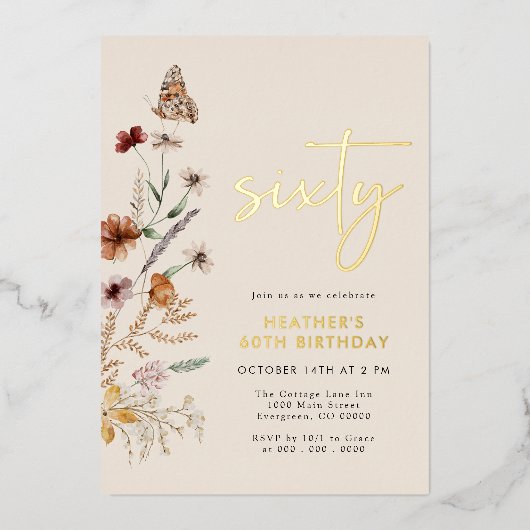 Zestig jaar Folie uitnodiging (Voorkant)