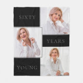 Zestig jaar jong modern 3 foto fleece deken (Voorkant)