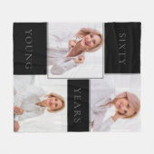 Zestig jaar jong modern 3 foto fleece deken (Voorkant (Horizontaal))