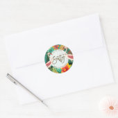 Zestig jaar tropische flamingo sticker (Envelop)