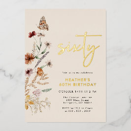 Zestig Kaart Folie Uitnodiging