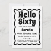 Zestig moderne minimalistische 60e verjaardag golv kaart (Voorkant)