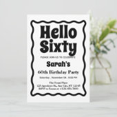 Zestig moderne minimalistische 60e verjaardag golv kaart (Staand voorkant)