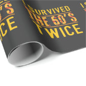 Zestig overlevende 60e verjaardag 60 jaar oud cadeaupapier (Rol Hoek)