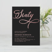 Zestig Roos gouden 60ste verjaardag Kaart (Staand voorkant)