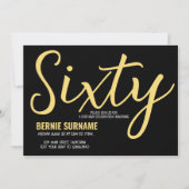 Zestig Verjaardag 60ste Eenvoudige Verjaardagsfees Kaart (Voorkant)
