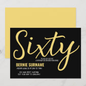 Zestig Verjaardag 60ste Eenvoudige Verjaardagsfees Kaart (Voorkant / Achterkant)