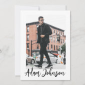 Zestig Zwart & Wit Modern 60ste verjaardagsfeestje Kaart (Achterkant)