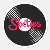Zestiger jaren LP Ronde Sticker (Voorkant)