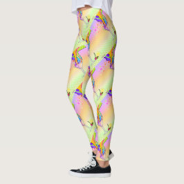 ZESTIGER JAREN POP ART STIJL MARTINI LEGGINGS