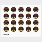 Zestigste Jubileum Gold Medal Ronde Sticker (Vel)