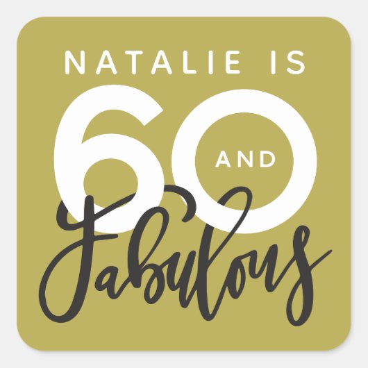 Zestigste maken 60 kijken goed verjaardagsgunst vierkante sticker (Voorkant)