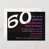 Zestigste verjaardag Uitnodiging 60e verjaardag va (Voorkant / Achterkant)