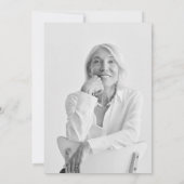 Zestigste verjaardagsfeest Uitnodiging Wit Foto (Achterkant)