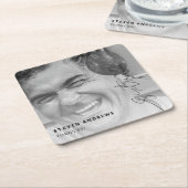 zestigtal ballonsnaren | Foto 60ste verjaardag Kartonnen Onderzetters (Schuin)