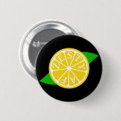 Zesty AF - Lemon Slice Ronde Button 5,7 Cm (Voorkant /achterkant)