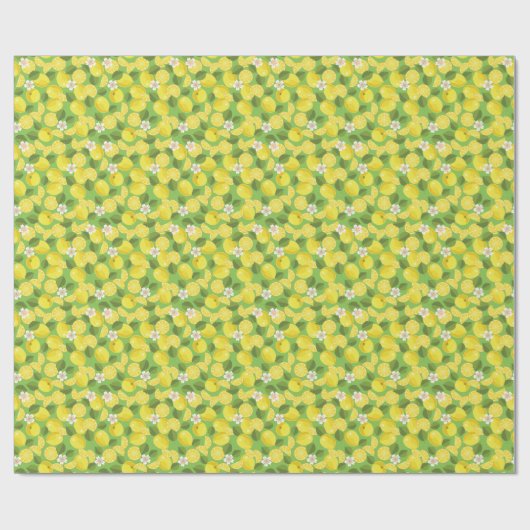 Zesty citroen: Citrus Pattern Delight Cadeaupapier (Vlak)