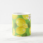 Zesty citroen: Citrus Pattern Delight Koffiemok (Center)