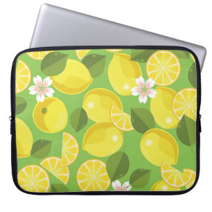 Zesty citroen: Citrus Pattern Delight Laptop Sleeve
