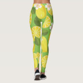 Zesty citroen: Citrus Pattern Delight Leggings (Achterkant)