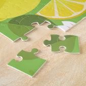 Zesty citroen: Citrus Pattern Delight Legpuzzel (Zijkant)