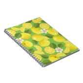 Zesty citroen: Citrus Pattern Delight Notitieboek (Rechterzijde)