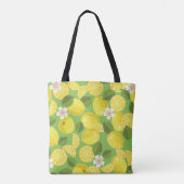 Zesty citroen: Citrus Pattern Delight Tote Bag (Achterkant)