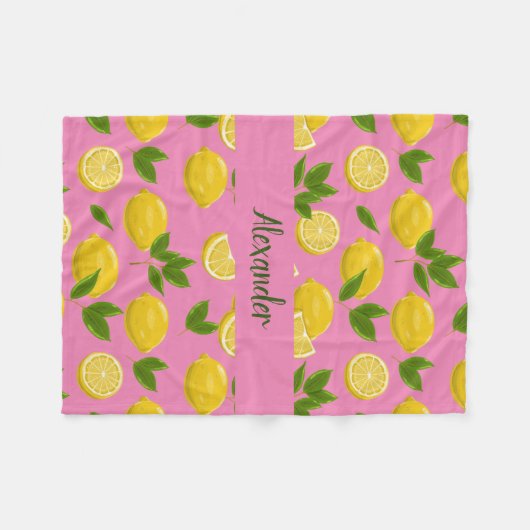 Zesty citroendeken voor baby's, Kinderen en volwas Fleece Deken (Voorkant (Horizontaal))