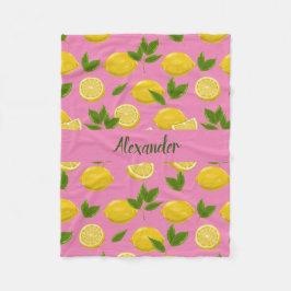 Zesty citroendeken voor baby's, Kinderen en volwas Fleece Deken