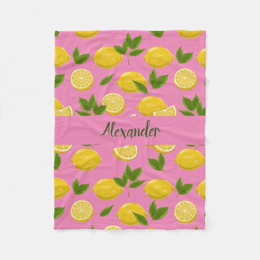 Zesty citroendeken voor baby's, Kinderen en volwas Fleece Deken (Voorkant)