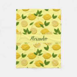 Zesty citroendeken voor baby's, Kinderen en volwas Fleece Deken